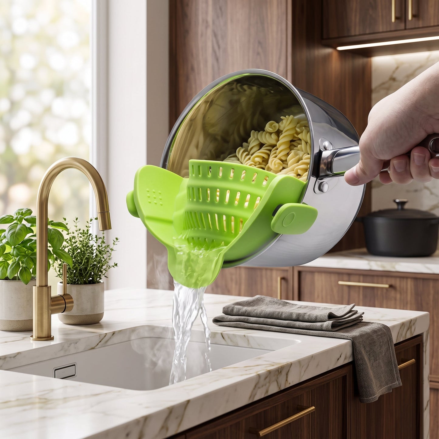 Scolapasta Regolabile a Clip per Pentole | Colapenta