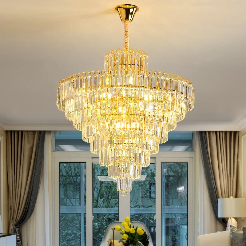 Lampadario LED Moderno da Soffitto in Cristallo | Cristalluce
