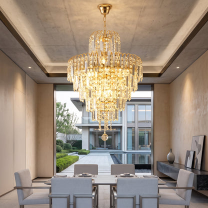 Lampadario LED Moderno da Soffitto in Cristallo | Cristalluce