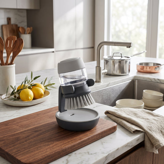 Spazzola Lavapiatti con Dispenser Integrato | Lavapiù