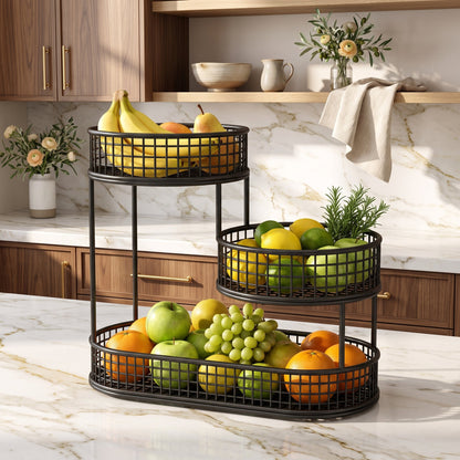 Cestino Portafrutta a Più Livelli in Acciaio | Fruttiera