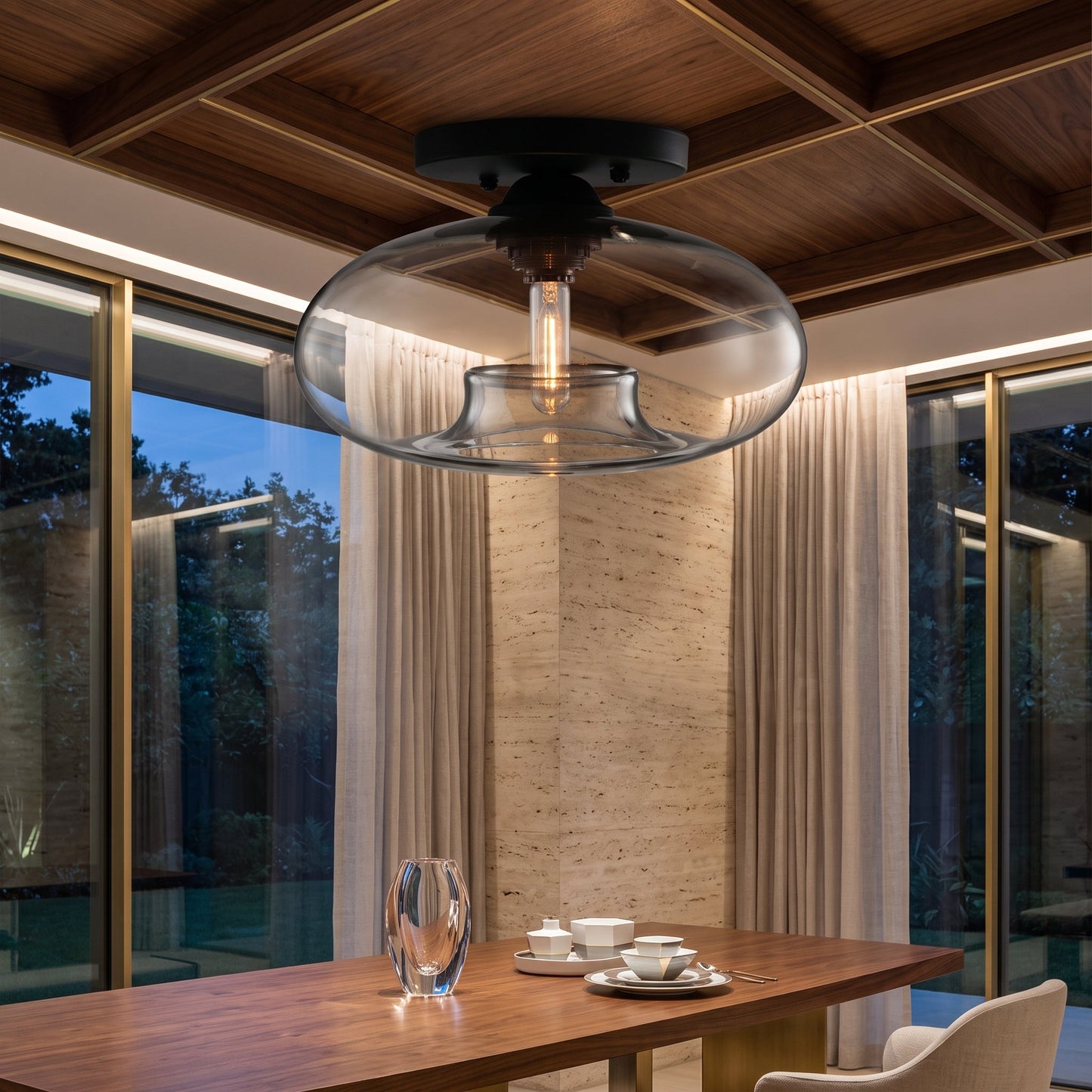 Plafoniera LED Moderna in Vetro | Vetraluce