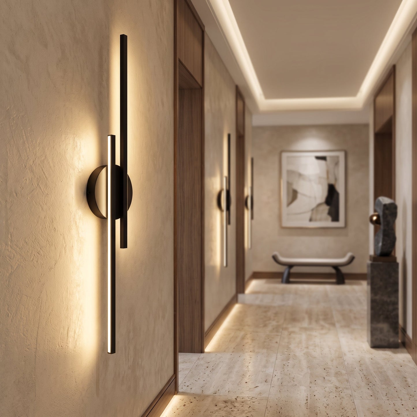 Applique LED Moderna Doppia da Parete | Lumivento
