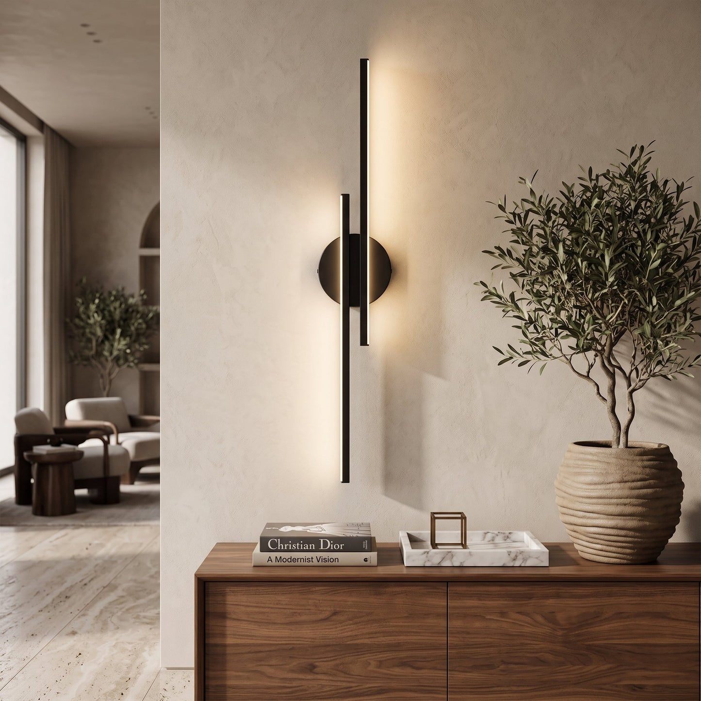 Applique LED Moderna Doppia da Parete | Lumivento