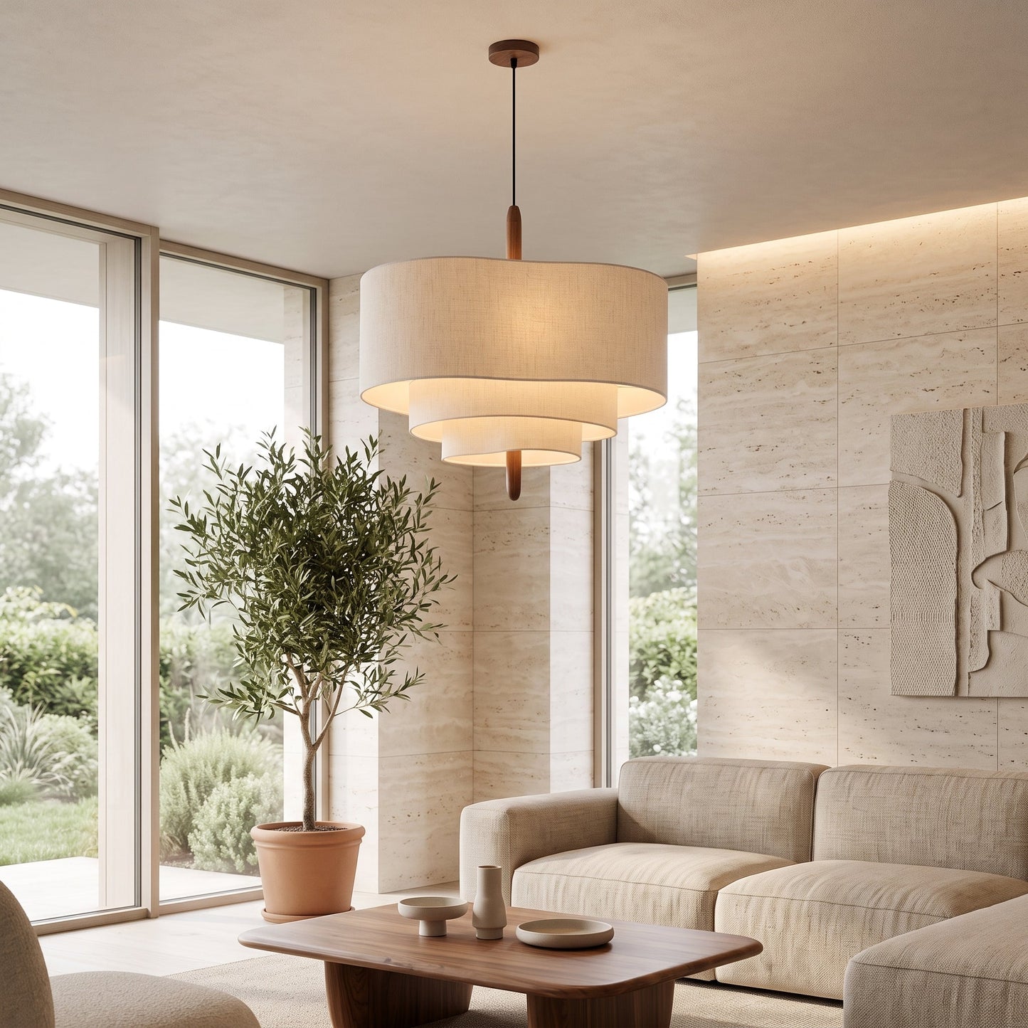 Lampada a Sospensione LED Minimalista Wabi Sabi dallo Stile Naturale | Lumivento