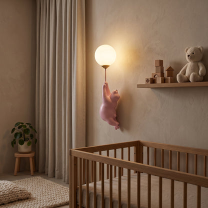 Applique LED Orso Polare Cartoon per Camerette Moderne | Lumivento