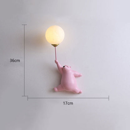 Applique LED Orso Polare Cartoon per Camerette Moderne | Lumivento