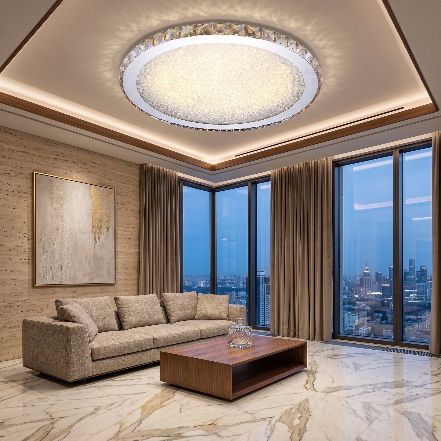 Lampadario LED Moderno in Cristallo dal Design Raffinato | Cristallia
