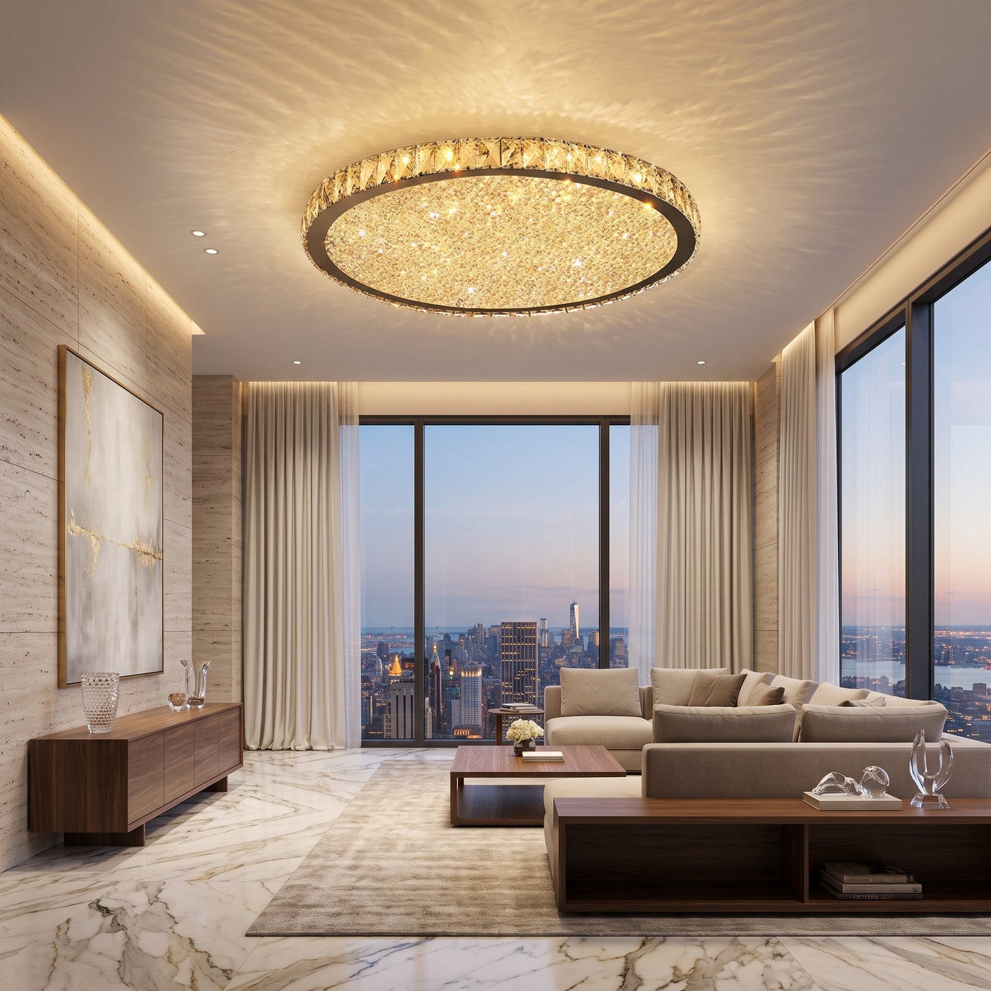 Lampadario LED Moderno in Cristallo dal Design Raffinato | Cristallia