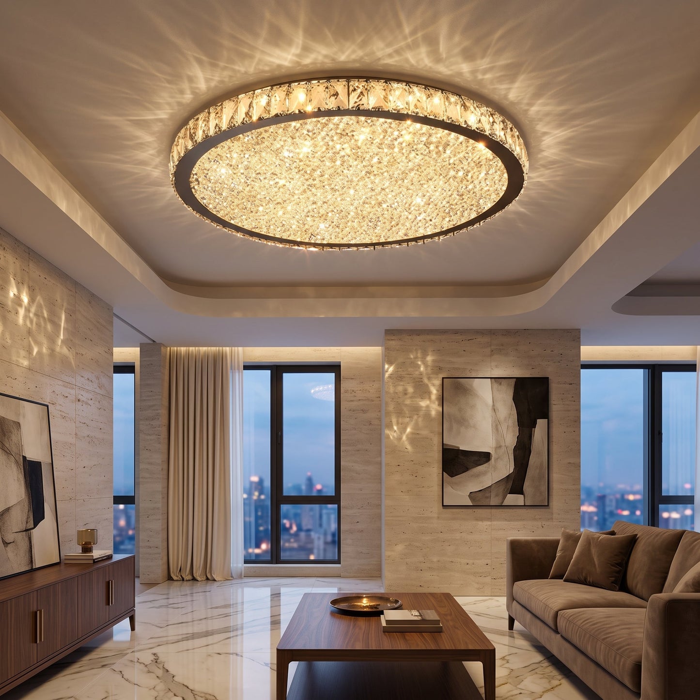 Lampadario LED Moderno in Cristallo dal Design Raffinato | Cristallia