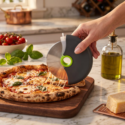 Rotella Tagliapizza Professionale in Acciaio Inossidabile con Protezione | Rotellio