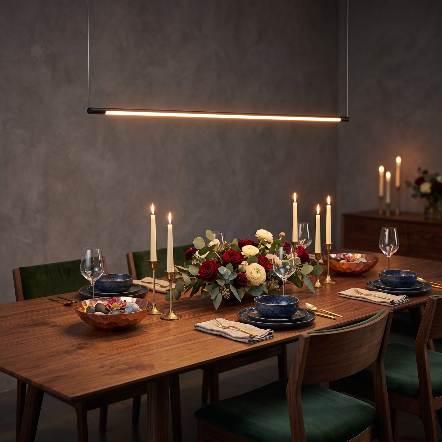 Lampada a Sospensione LED Lineare Minimalista Moderna | Lumivento