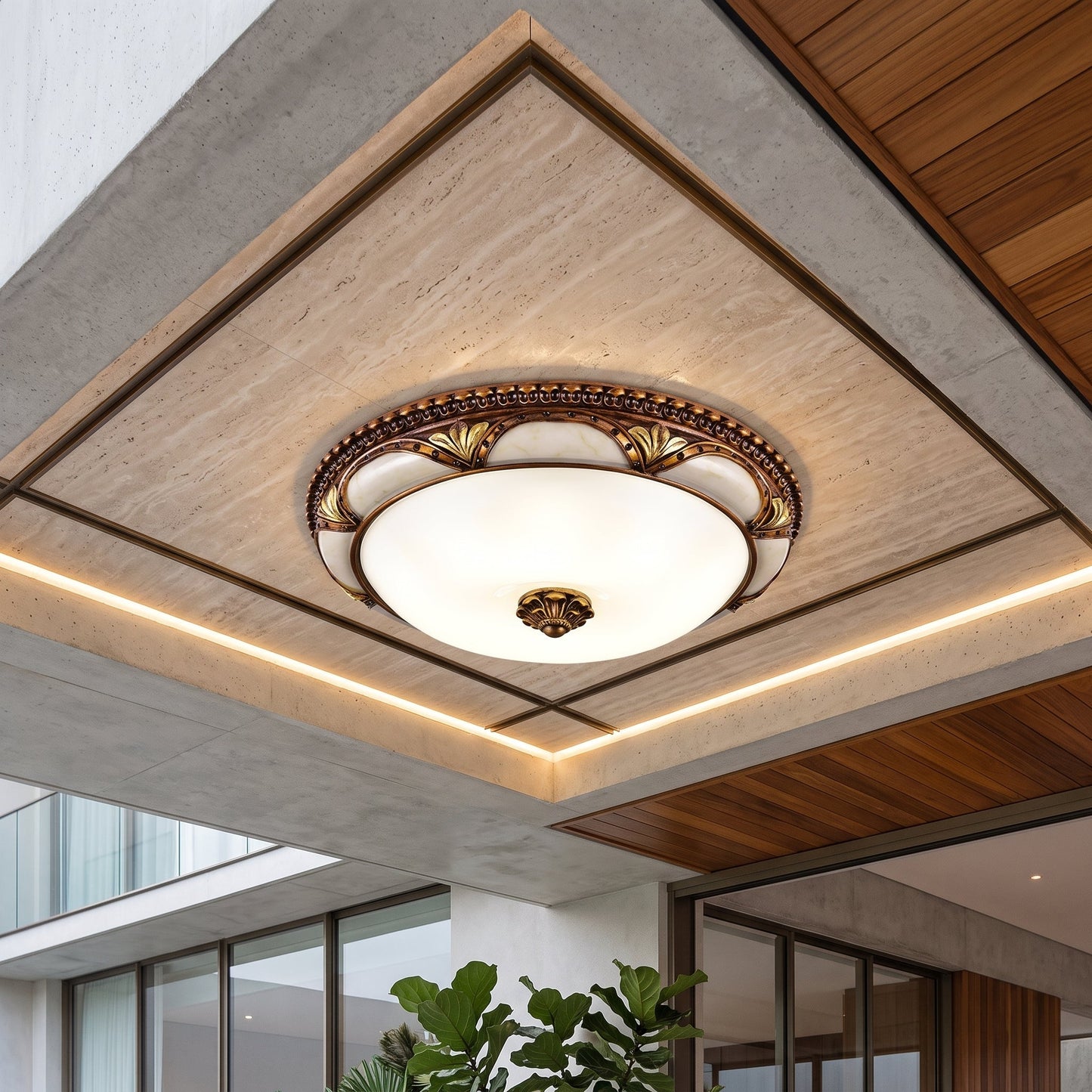 Plafoniera LED Rotonda Art Déco Elegante Moderna | Bellavento