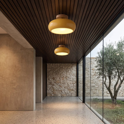 Lampada Sospensione Vetro Ambra LED Decorativa Elegante | Montebella