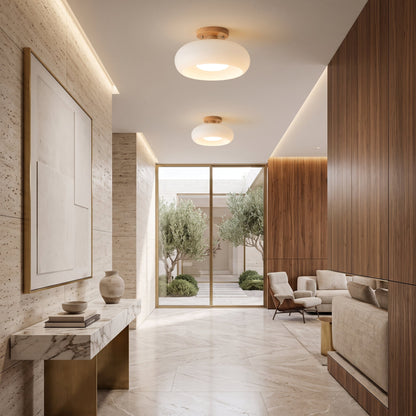 Lampada Sospensione Vetro Ambra LED Decorativa Elegante | Montebella