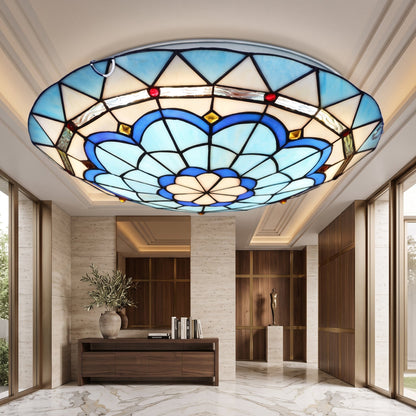 Plafoniera Vetro Colorato LED Rotonda Elegante Classica | Casaluna