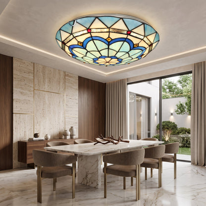 Plafoniera Vetro Colorato LED Rotonda Elegante Classica | Casaluna