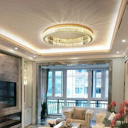 Plafoniera Cristallo LED Anelli Elegante Dimmerabile Moderna | Pietraluna