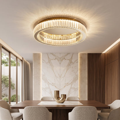 Plafoniera Cristallo LED Anelli Elegante Dimmerabile Moderna | Pietraluna