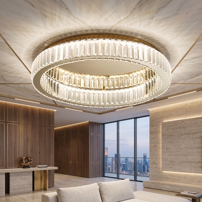 Plafoniera Cristallo LED Anelli Elegante Dimmerabile Moderna | Pietraluna