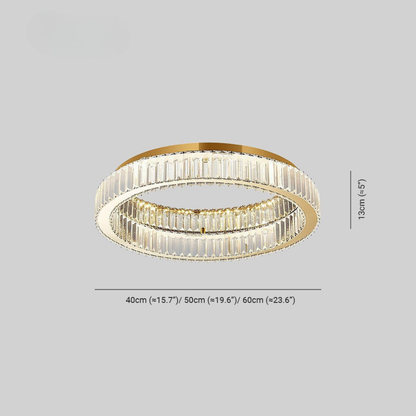 Plafoniera Cristallo LED Anelli Elegante Dimmerabile Moderna | Pietraluna