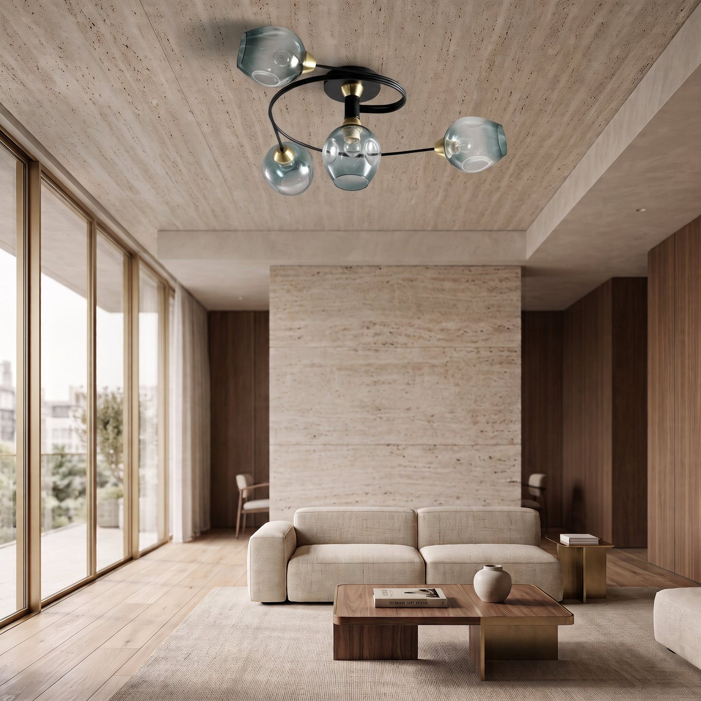 Lampadario Soffitto Sfere Vetro Moderno Elegante LED | Lucemare