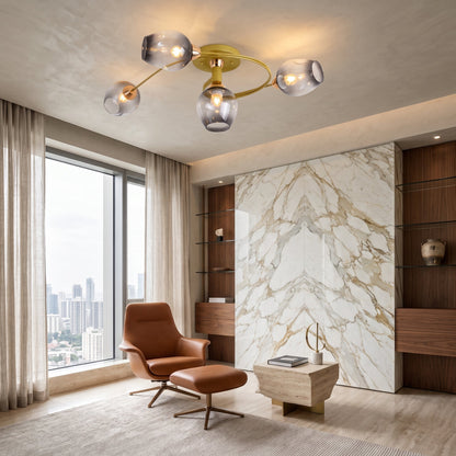 Lampadario Soffitto Sfere Vetro Moderno Elegante LED | Lucemare