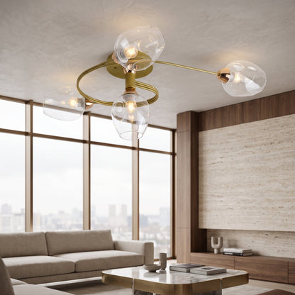 Lampadario Soffitto Sfere Vetro Moderno Elegante LED | Lucemare