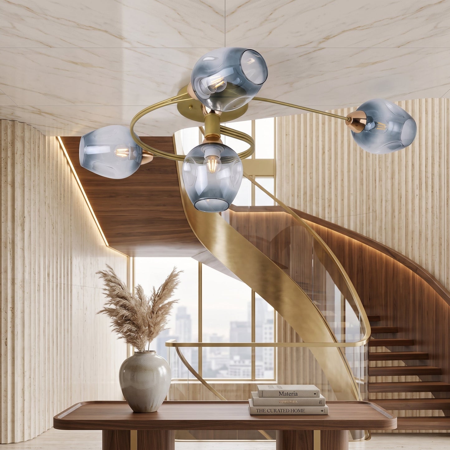 Lampadario Soffitto Sfere Vetro Moderno Elegante LED | Lucemare