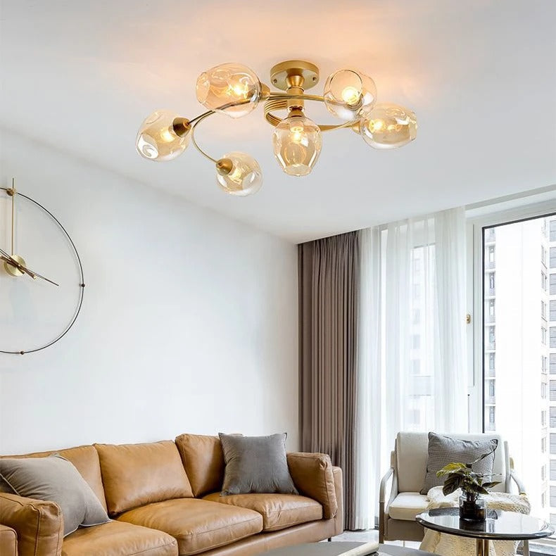 Lampadario Soffitto Sfere Vetro Moderno Elegante LED | Lucemare
