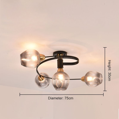 Lampadario Soffitto Sfere Vetro Moderno Elegante LED | Lucemare