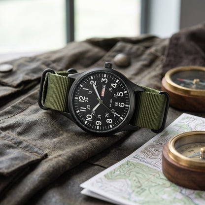 Orologio Quarzo Campo Cinturino Nylon Quadrante Analogico | Doracasa