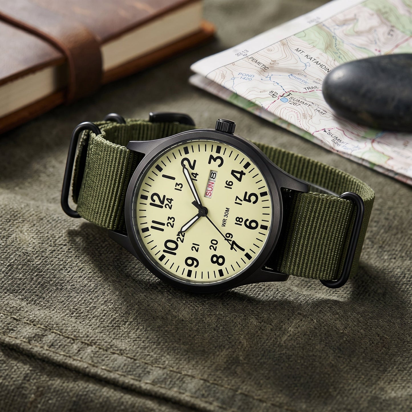 Orologio Quarzo Campo Cinturino Nylon Quadrante Analogico | Doracasa