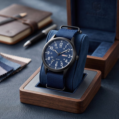 Orologio Quarzo Campo Cinturino Nylon Quadrante Analogico | Doracasa