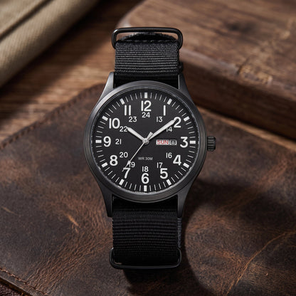 Orologio Quarzo Campo Cinturino Nylon Quadrante Analogico | Doracasa