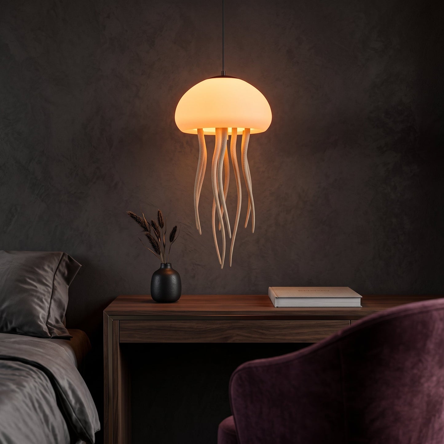 Lampada Notturna LED Medusa Controllo Vocale | Medusia