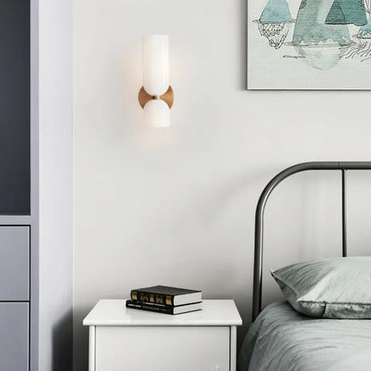 Lampada LED da Parete con Due Vetri Satinati | Fontelago