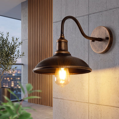 Lanterna LED da Parete Esterna con Struttura Curva | Lucesole