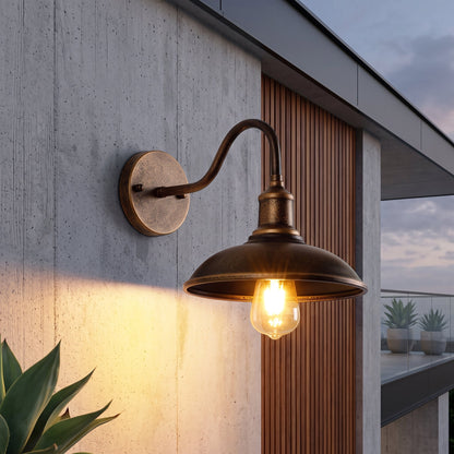 Lanterna LED da Parete Esterna con Struttura Curva | Lucesole