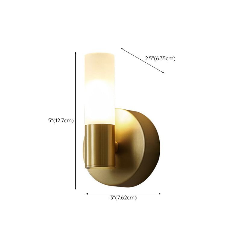Lampada LED da Parete con Vetro Satinato Dorato | Bellarosa