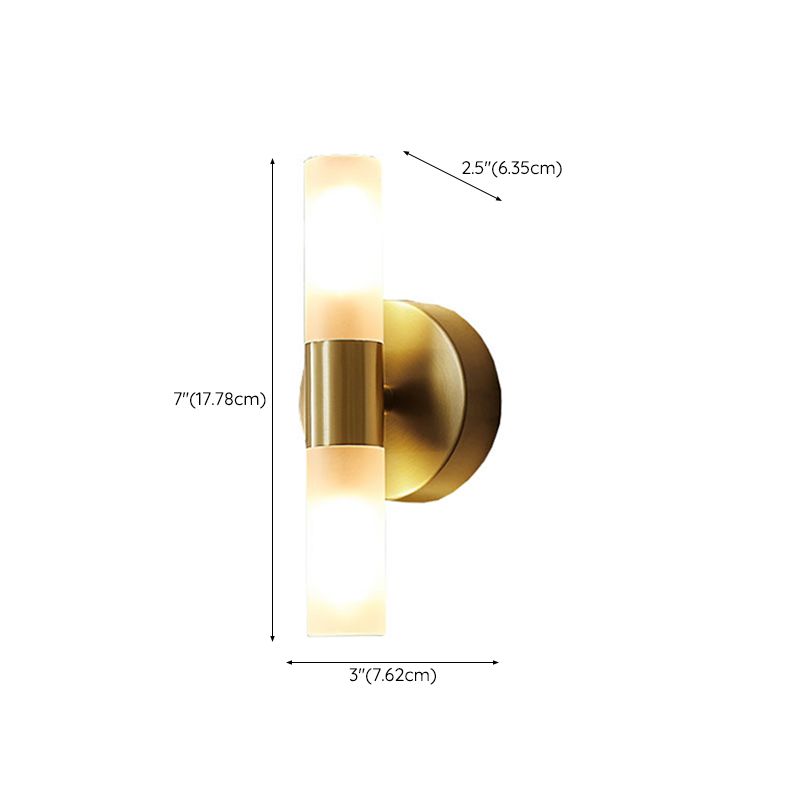 Lampada LED da Parete con Vetro Satinato Dorato | Bellarosa