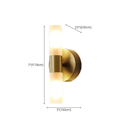 Lampada LED da Parete con Vetro Satinato Dorato | Bellarosa