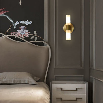 Lampada LED da Parete con Vetro Satinato Dorato | Bellarosa