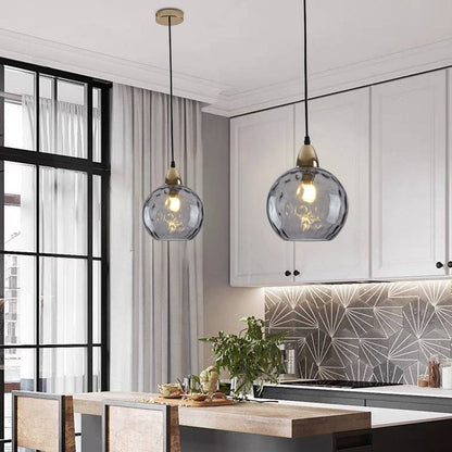 Lampada a Sospensione in Vetro Ondulato Effetto Acqua | Pietravento