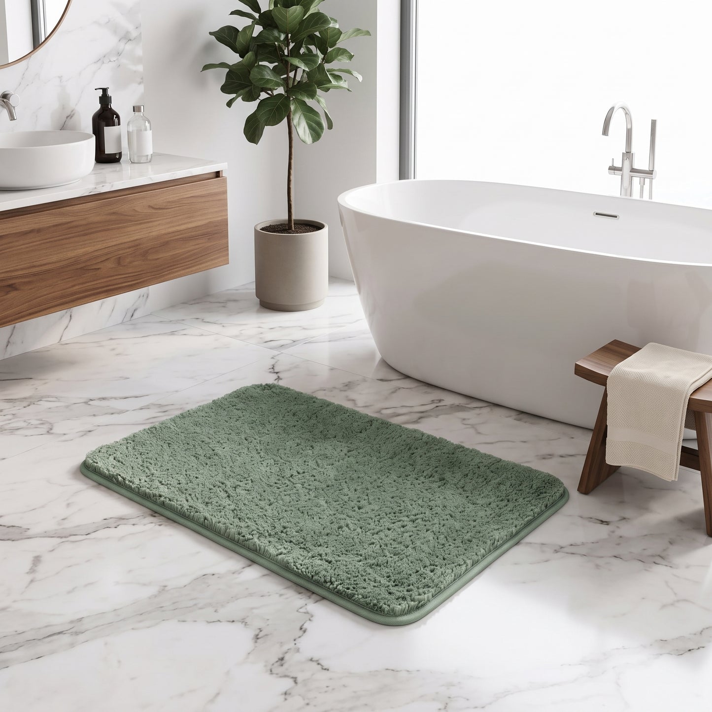 Tappetino Bagno Assorbente Antiscivolo Pelo Lungo | Softelle