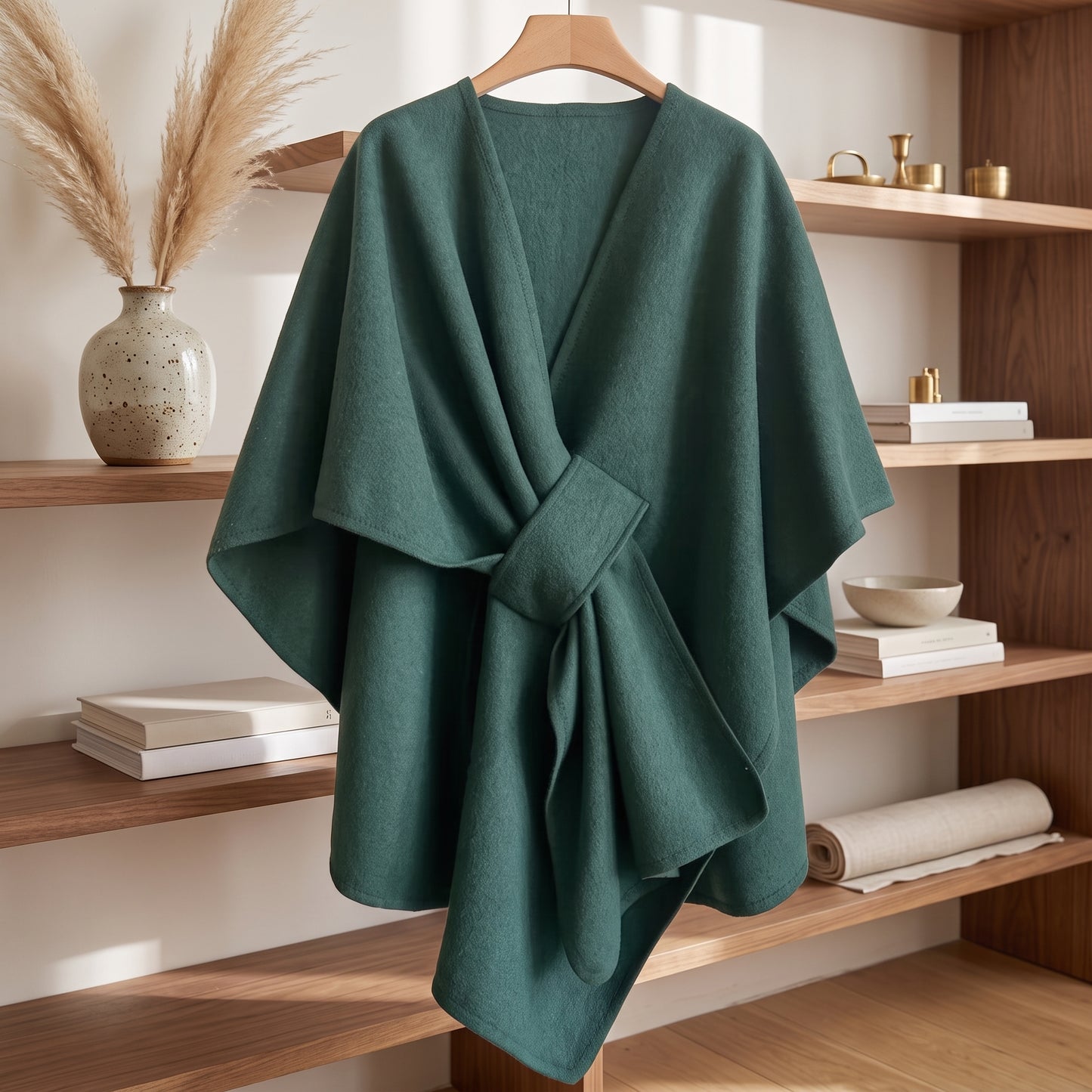 Poncho Scialle Invernale Double Face Donna | Veloura