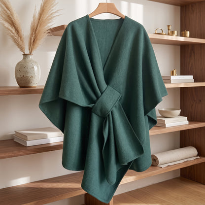 Poncho Scialle Invernale Double Face Donna | Veloura