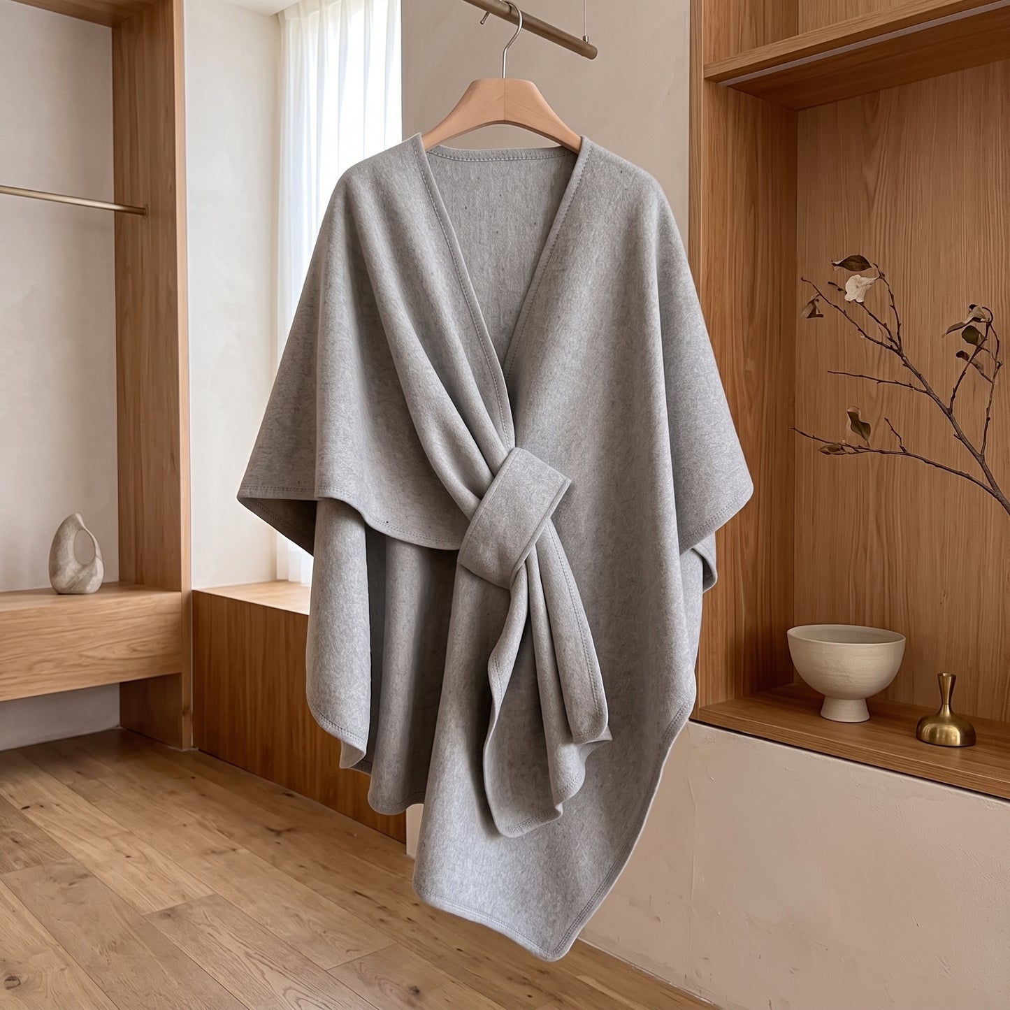 Poncho Scialle Invernale Double Face Donna | Veloura