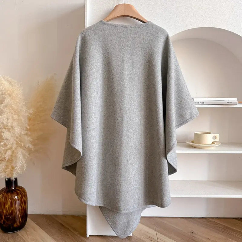 Poncho Scialle Invernale Double Face Donna | Veloura
