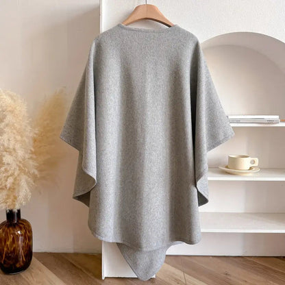 Poncho Scialle Invernale Double Face Donna | Veloura